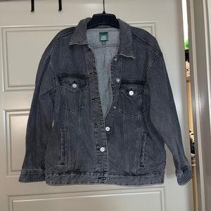 Wild fable, size medium, oversized faded black denim jacket